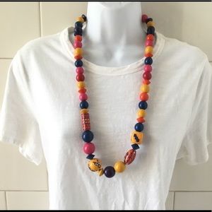 🌸3 for $20🌸 Vintage Colorful Wood Bead Necklace
